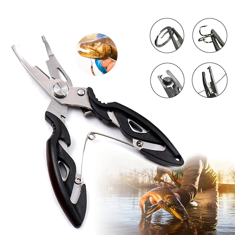 Fishing Line Cutter - 多機能湾曲フィッシングプライヤーはさみ、編み込みラインルアーカッター、フックリムーバー、釣り道具、魚用はさみ