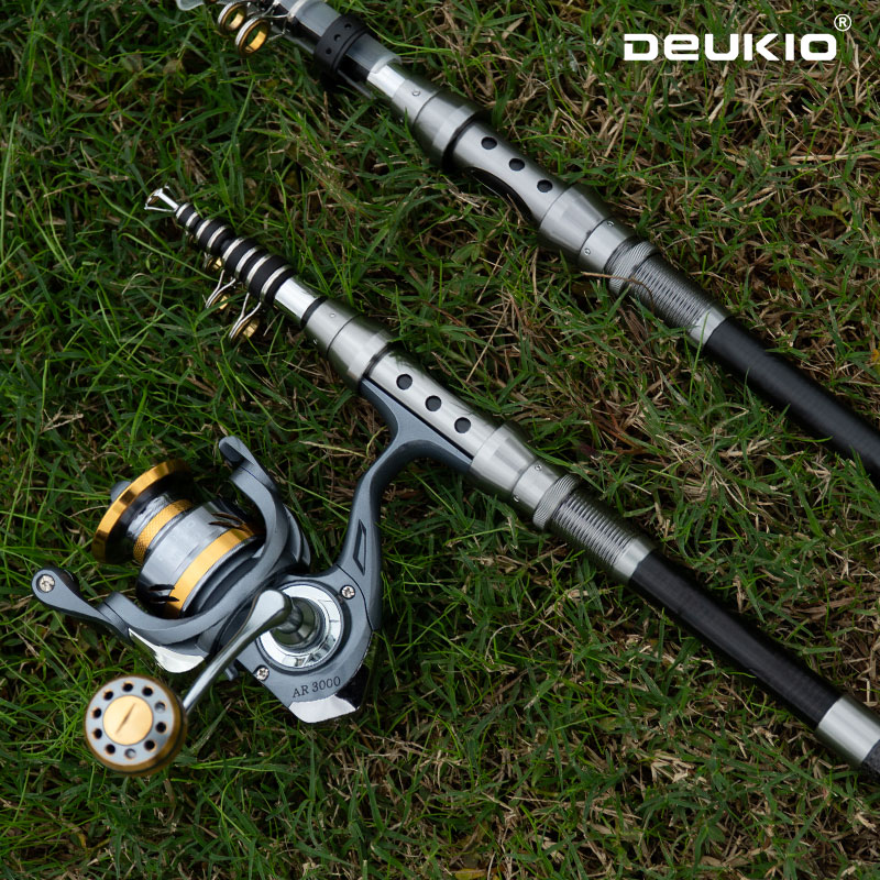 Fishing Line Spooler - DEUKIO 釣り竿とリールのコンボ伸縮式釣り竿スピニングリール最大ドラッグ 8 キロ海水淡水ビーチ釣りセット
