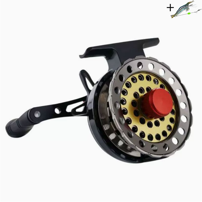 Ice Fishing Line - 金属製ラフト釣りリール ギア比2.6:1 左/右ハンドル アラームスイッチ付き アイスフィッシング アウトドア