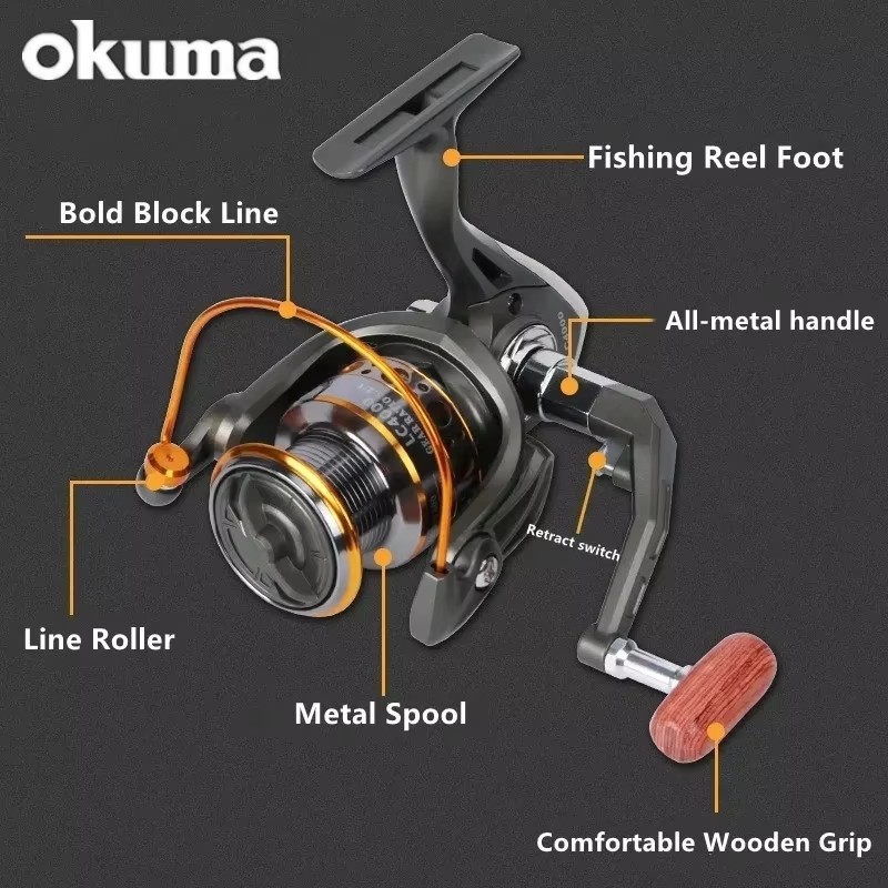 オクマ高速 5.2:1 フィッシングスピニングリール耐腐食性 - Daiwa Reel Fuego のレビューと価格