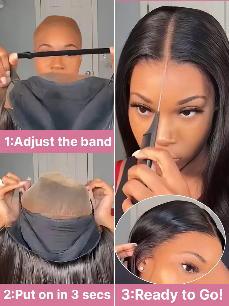 密度250のボーンストレートレースフロントウィッグ、女性用1 - Braided Line のレビューと価格